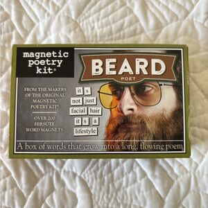 NEW magnetic poetry beard set